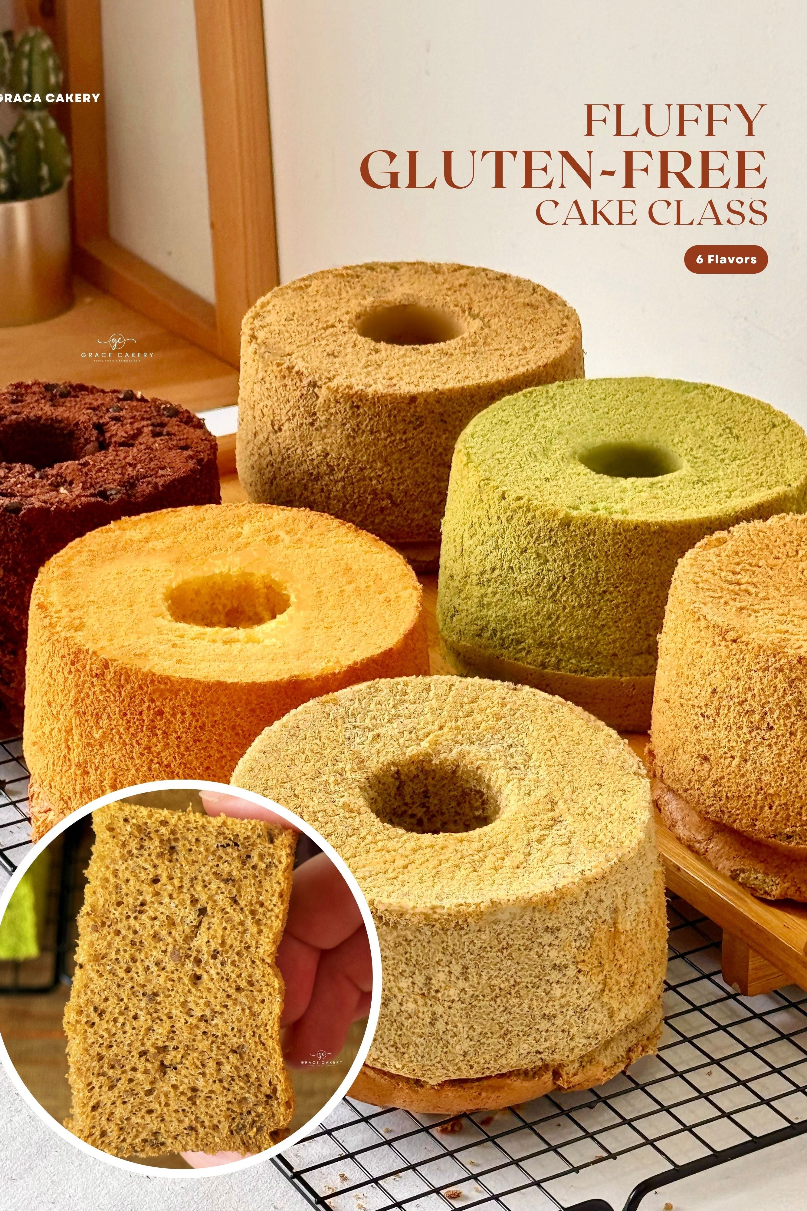 6 In 1 Fluffy Gluten-Free Cake Class (JB)