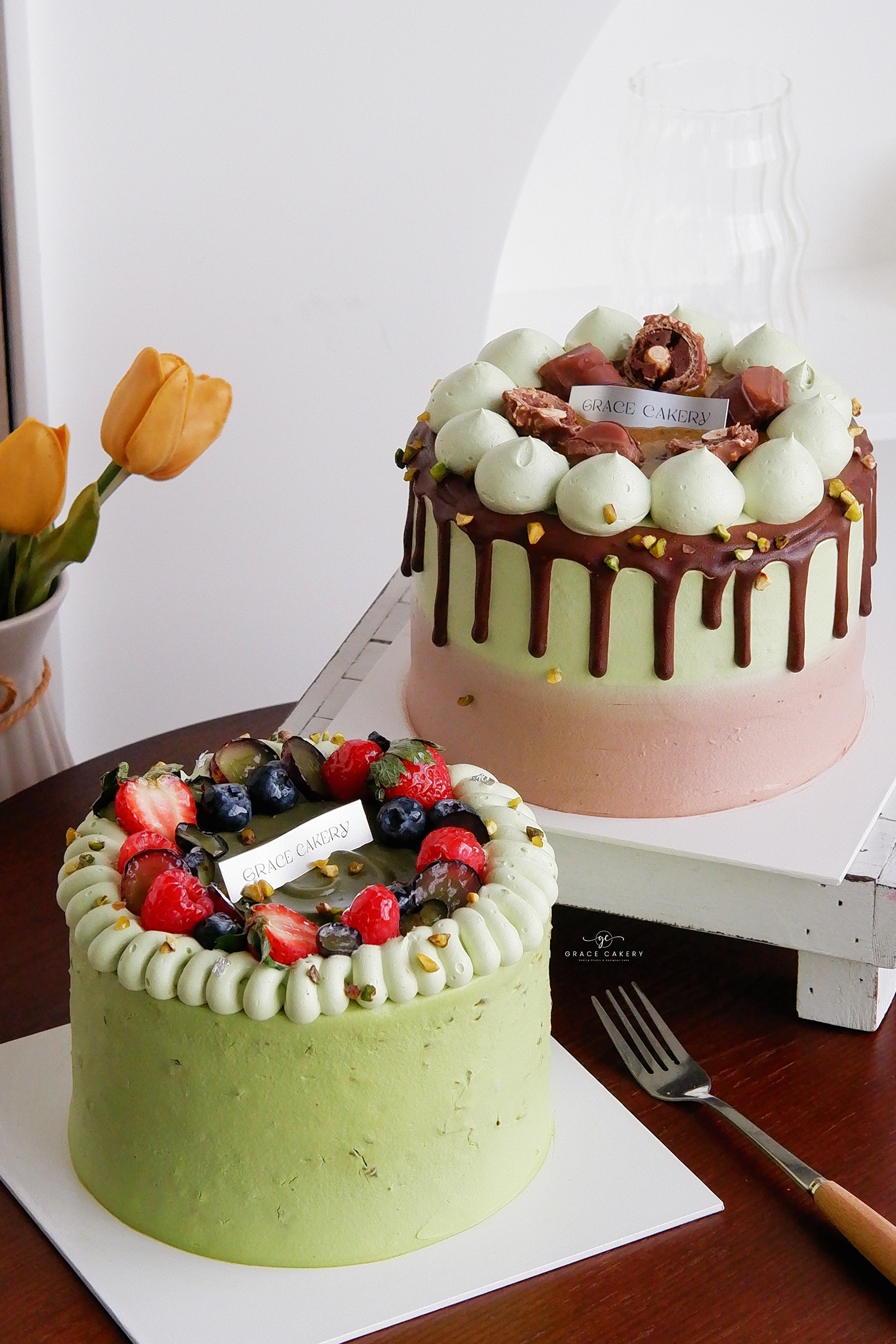 Pistachio Heaven Waterfall Cake Class (KL)